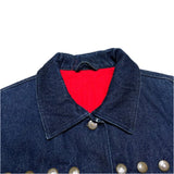 (designers) 1990'S～ MOSCHINO 2 POCKET DENIM TRUCKER JACKET WITH BUTTON METAL FITTINGS