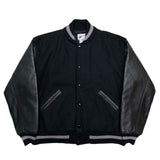 (VINTAGE) 1990'S～ MADE IN USA TM ATHLETICS SLEEVE LEATHER PLAIN VARSITY JACKET