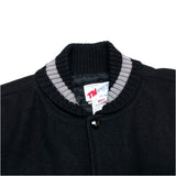 (VINTAGE) 1990'S～ MADE IN USA TM ATHLETICS SLEEVE LEATHER PLAIN VARSITY JACKET