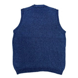 (vintage) MADE IN SCOTLAND FULLY FASHONED IN THE SHETLAND INDIGO DYED COTTON KNIT VEST