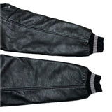 (VINTAGE) 1990'S～ MADE IN USA TM ATHLETICS SLEEVE LEATHER PLAIN VARSITY JACKET