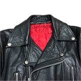 (vintage) 1980'S～ UNKNOWN UK STYLE DOUBLE BREASTED LEATHER BIKER JACKET