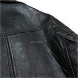 (vintage) 1980'S～ UNKNOWN UK STYLE DOUBLE BREASTED LEATHER BIKER JACKET