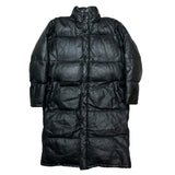 (VINTAGE) Wind Armor LEATHER DOWN COAT WITH HOOD