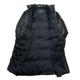 (VINTAGE) Wind Armor LEATHER DOWN COAT WITH HOOD
