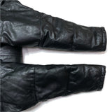 (VINTAGE) Wind Armor LEATHER DOWN COAT WITH HOOD
