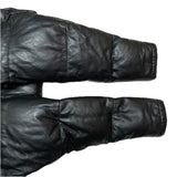 (VINTAGE) Wind Armor LEATHER DOWN COAT WITH HOOD