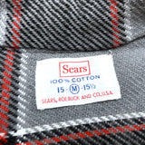 (VINTAGE) 1960'S～ Sears PLAID HEAVY FLANNEL SHIRT