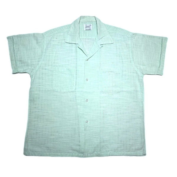 (VINTAGE) 1960'S～ TOWNCRAFT LATTICE PATTERN COTTON LOOP COLLAR SHORT SLEEVE BOX SHIRT