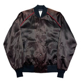(vintage) 1980'S～ MADE IN USA NBC TV SATIN VARSITY JACKET AS IS