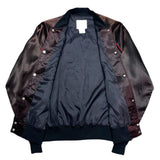 (vintage) 1980'S～ MADE IN USA NBC TV SATIN VARSITY JACKET AS IS