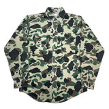 (vintage) 1980'S～ MADE IN USA FIVE BROTHER CAMOUFLAGE PATTERN CHAMOIS CLOTH SHIRT