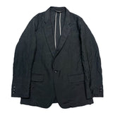 (designers) COMME des GARCONS HOMME PLUS STRIPE PATTERN FULLING PROCESS 1 BUTTON BLAZER JACKET