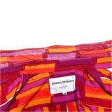(designers) 2001 GENERAL RESEARCH TOTAL PATTERN PRINT SAFETY PIN FASTENING DESIGN 3 POINT FASTENING BUTTON DOWN STRETCH SHIRT