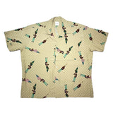(DESIGNERS) 1990'S～ KARL HELMUT MARCHING BAND TOTAL PATTERN X POLKA DOT RAYON LOOP COLLAR SHORT SLEEVE BOX SHIRT