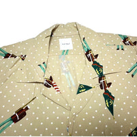(DESIGNERS) 1990'S～ KARL HELMUT MARCHING BAND TOTAL PATTERN X POLKA DOT RAYON LOOP COLLAR SHORT SLEEVE BOX SHIRT