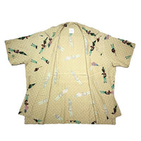 (DESIGNERS) 1990'S～ KARL HELMUT MARCHING BAND TOTAL PATTERN X POLKA DOT RAYON LOOP COLLAR SHORT SLEEVE BOX SHIRT