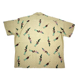 (DESIGNERS) 1990'S～ KARL HELMUT MARCHING BAND TOTAL PATTERN X POLKA DOT RAYON LOOP COLLAR SHORT SLEEVE BOX SHIRT