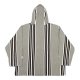 (DESIGNERS) NOMA t.d. STRIPED PATTERN COTTON ANORAK PARKA WITH ADJUSTER BELT