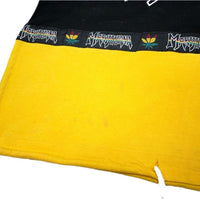 (T-SHIRT) 1990'S～ MARIJHUANA RASTA COLOR LOGO EMBROIDERED HOODED T-SHIRT