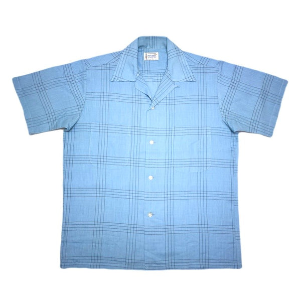 (VINTAGE) 1970'S～ TOWNCRAFT LATTICE PATTERN LOOP COLLAR SHORT SLEEVE BOX SHIRT