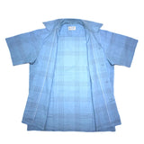 (VINTAGE) 1970'S～ TOWNCRAFT LATTICE PATTERN LOOP COLLAR SHORT SLEEVE BOX SHIRT