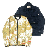 (VINTAGE) 2000'S～ AVIREX MILITARY JACKET WITH WORLD MAP PATTERN PADDED LINER