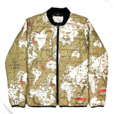 (VINTAGE) 2000'S～ AVIREX MILITARY JACKET WITH WORLD MAP PATTERN PADDED LINER