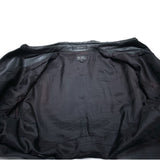 (VINTAGE) 1990'S～ BCBG MAXAZRIA FLY FRONT STYLE PEFORATED LEATHER SHORT SLEEVE SHIRT