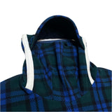 (DESIGNERS) MADE IN JAPAN PHINGELIN LATTICE PATTERN DEFORMED NECK DESIGN SLEEVE NYLON PANELED FLEECE JACKET