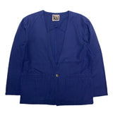 (DESIGNERS) 1980'S～ HAI SPORTIG GEAR by MIYAKE DESIGN STUDIO 1 BUTTON COLLARLESS BLAZER JACKET