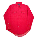 (vintage) 1980'S～ MADE IN USA WRANGLER YARN DYED RED DENIM WESTERN SHIRT