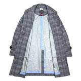 (designers) 2013 MADE IN JAPAN UNDERCOVERISM LATTICE PATTERN GORE TEX BALMACAAN COAT WITH LEATHER BUTTON