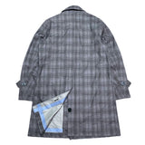 (designers) 2013 MADE IN JAPAN UNDERCOVERISM LATTICE PATTERN GORE TEX BALMACAAN COAT WITH LEATHER BUTTON