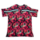 (designers) MADE IN JAPAN FACETASM RIB PANLED DESIGN TOTAL PATTERN PRINT T-SHIRT WITH POCKET