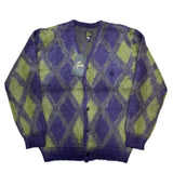 (DESIGNERS) NEW MADE IN JAPAN Needles DIAMOND PATTERN MOHAIR KNIT CARDIGAN