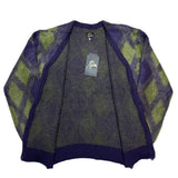(DESIGNERS) NEW MADE IN JAPAN Needles DIAMOND PATTERN MOHAIR KNIT CARDIGAN