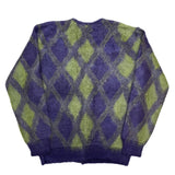(DESIGNERS) NEW MADE IN JAPAN Needles DIAMOND PATTERN MOHAIR KNIT CARDIGAN