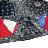 (DESIGNERS) MADE IN JAPAN OLD PARK REMAKE BANDANA PATCHWORK HALF ZIP ANORAK