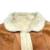 (VINTAGE) 1980'S～ UNKNOWN SHAWL COLLAR SHEEPSKIN SHERPA VEST