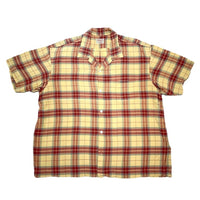 (DESIGNERS) 1990'S～ dezert from COMME des GARCONS PLAID RAYON LOOP COLLAR SHORT SLEEVE BOX SHIRT