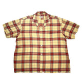 (DESIGNERS) 1990'S～ dezert from COMME des GARCONS PLAID RAYON LOOP COLLAR SHORT SLEEVE BOX SHIRT
