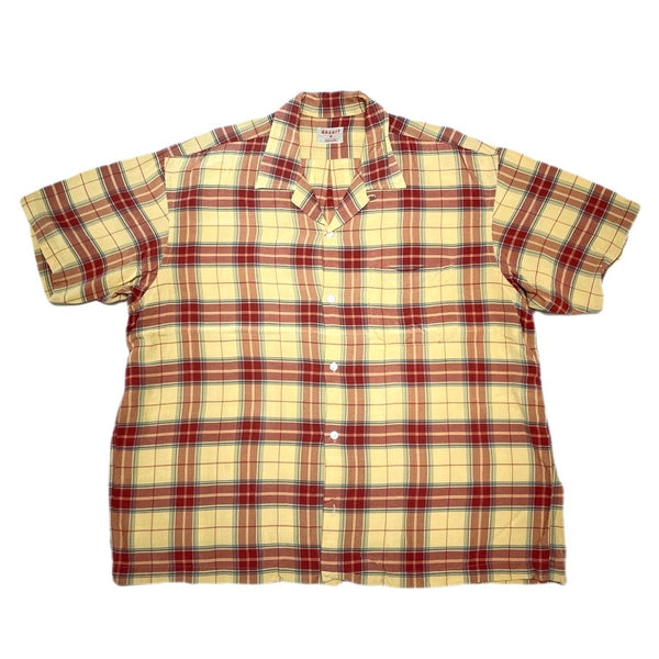 (DESIGNERS) 1990'S～ dezert from COMME des GARCONS PLAID RAYON LOOP COLLAR SHORT SLEEVE BOX SHIRT