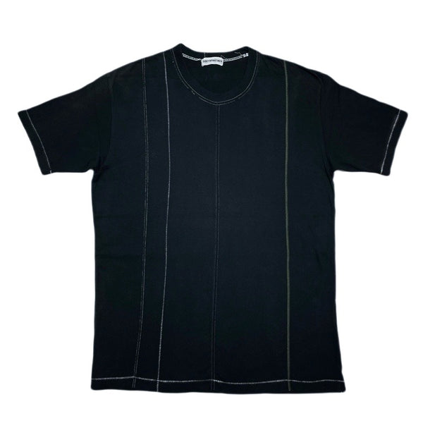(DESIGNERS) 1990'S～ MADE IN JAPAN ISSEY MIYAKE MEN SILVER TAG FRONT RANDOM STITCHED DESIGN T-SHIRT