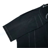 (DESIGNERS) 1990'S～ MADE IN JAPAN ISSEY MIYAKE MEN SILVER TAG FRONT RANDOM STITCHED DESIGN T-SHIRT