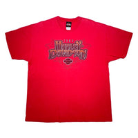 (T-SHIRT) 2004 MADE IN USA HARLEY DAVIDSON DOUBLE SIDED PRINT T-SHIRT
