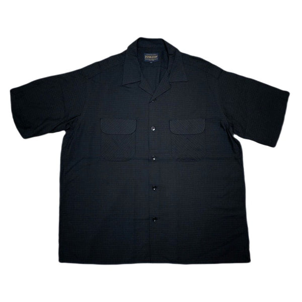 (VINTAGE) NEW 2000'S～ PENDLETON LATTICE PATTERN RAYON LOOP COLLAR SHORT SLEEVE BOX SHIRT