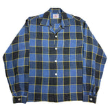 (vintage) 1960'S～ Balmor PLAID PATTERN RAYON LOOP COLLAR BOX SHIRT