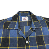 (vintage) 1960'S～ Balmor PLAID PATTERN RAYON LOOP COLLAR BOX SHIRT
