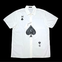 (DESIGNERS) 2000'S～ MADE IN JAPAN MILKBOY BIG PLAYING CARDS PATTERN PRINT SHORT SLEEVE BOX SHIRT